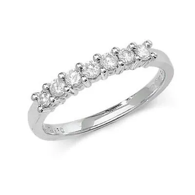 Pre-owned So 0.33ct Diamant 7 Stein 1/2 Set Ring Grössen J-q