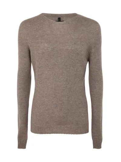 Md75 Cashmere Round Neck Pullover In Brown