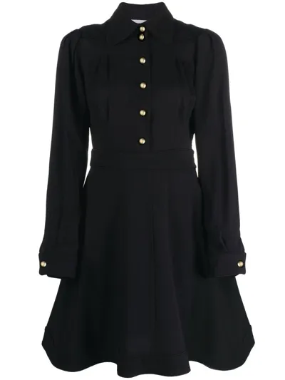 Moschino A-line Mini Shirt Dress In Schwarz