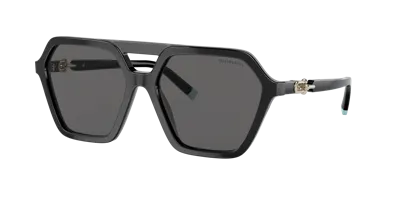 Tiffany & Co 0tf4198 8001s4 Geometric Sunglasses In Dark Grey