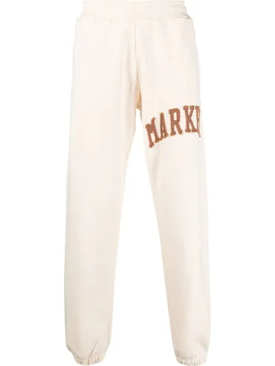 Market Embroidered-logo Track Pants In Sand