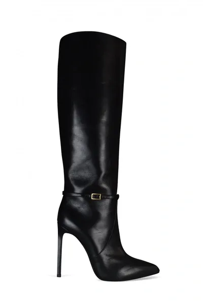 Saint Laurent Boots Paris 110 Toe Z Boot In Black