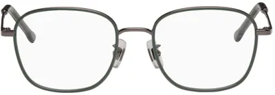 Kenzo Silver Oval Glasses In Shiny Light Rutheniu