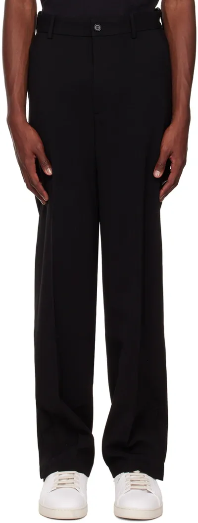 Axel Arigato Grade Trousers Black Viscose Tailored Pant With Ankle Vent - Grade Trousers