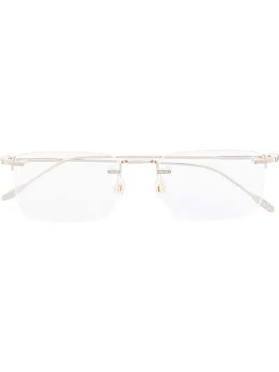 Montblanc Rimless Square-body Glasses In Gold