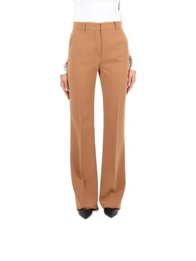 Max Mara Studio Pleated Cropped Pants In Beige