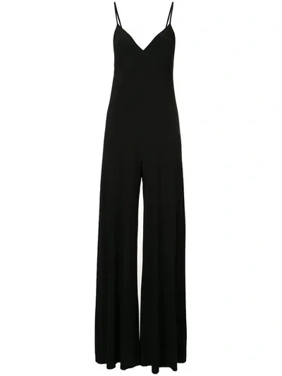 Norma Kamali Stretch-jersey Wide-leg Jumpsuit In Black