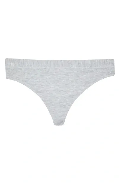 Meundies Feelfree Thong In Heather Grey