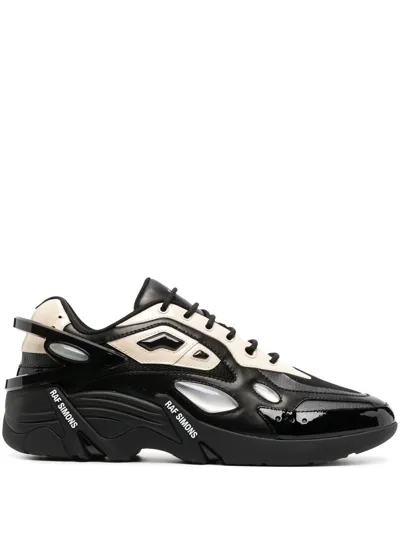 Raf Simons Antei Low-top Panelled Sneakers In Black