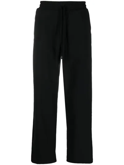 Thom Krom Drawstring-fastening Straight-leg Trousers In Black