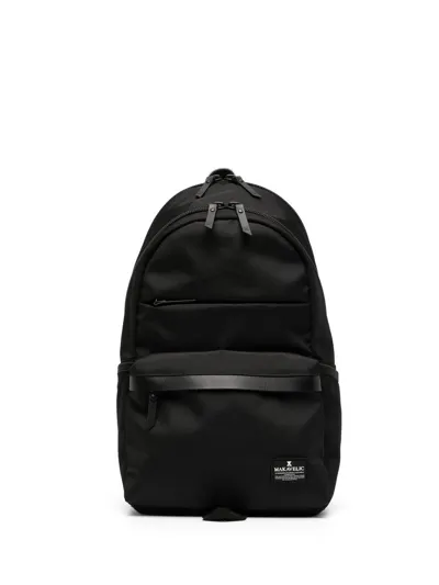 Makavelic Logo-patch Backpack In Black