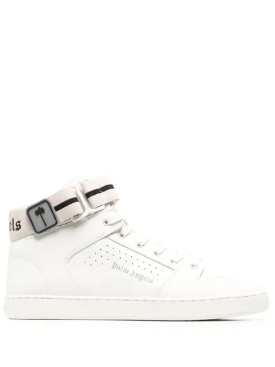 Palm Angels Palm Logo-print High-top Sneakers In White