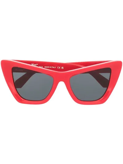 Off-white Edvard 57mm Cat Eye Sunglasses In Red