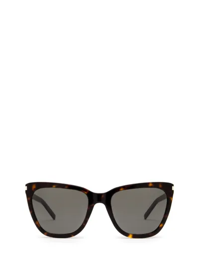 Saint Laurent Eyewear Square Frame Sunglasses In Brown