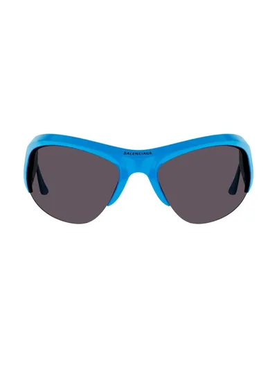 Balenciaga Eyewear Wire Cat Sunglasses In Blue