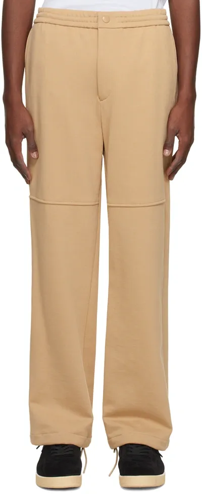 Solid Homme Beige Drawstring Lounge Pants In 743e Beige