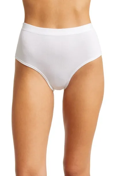 Meundies Feelfree High Waist Briefs In White