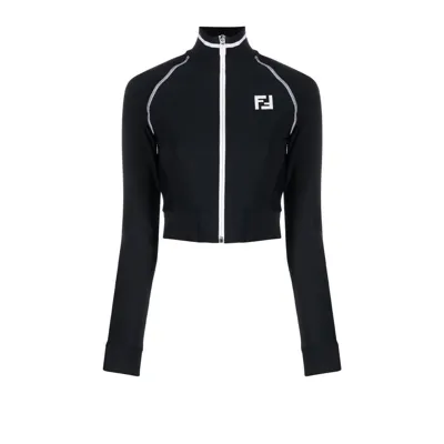 Fendi Black Cropped Mid-layer Ski Top