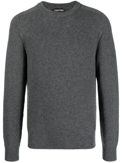 Tom Ford Cashmere Knitted Jumper In Grey