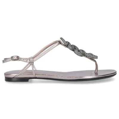 Valentino Garavani Schuhe  Sandalen 20v63 Kalbsleder In Grey