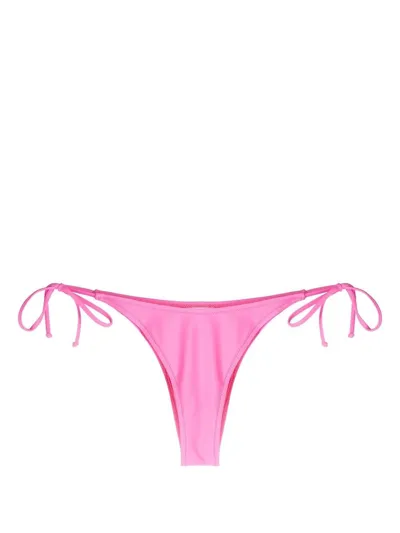 Moschino Logo-print Bikini Bottoms In Pink