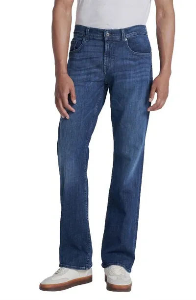 7 For All Mankind Brett Squiggle Bootcut Jeans In Blau