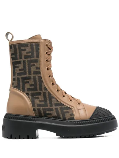 Fendi Boots Shoes In Tabacco