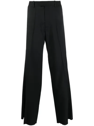 Raf Simons Tailored Wide-leg Trousers In Black