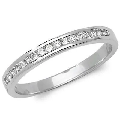 Pre-owned Eternity 0.15 Diamant Kanal Set  Ring Grössen J-q