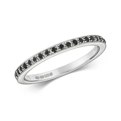 Pre-owned Eternity 0.14ct Diamant  Maserung Set Ring Grössen J-q