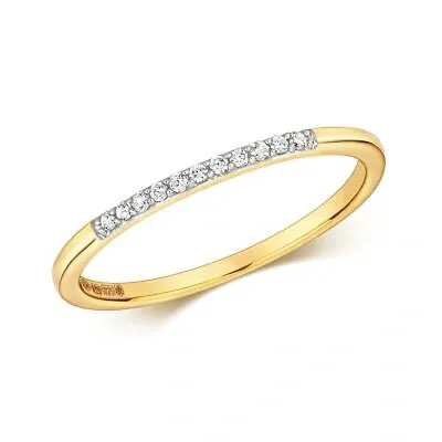 Pre-owned Eternity 0.05ct Diamant  Maserung Ringgrössen J-q Gelbgold