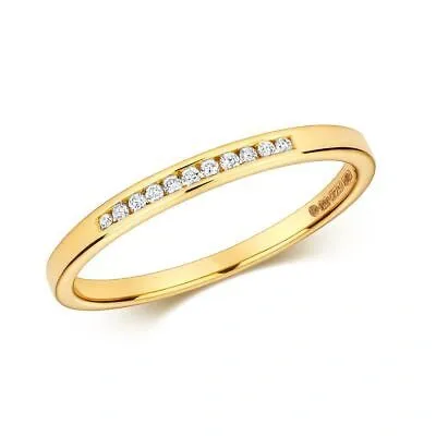 Pre-owned Eternity 0.05ct Diamant  Kanal Ringgrössen J-q Gelbgold