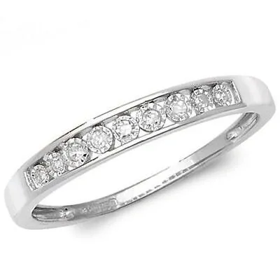 Pre-owned Eternity 0.06ct Diamant  Illusion Set Ring Grössen J-q