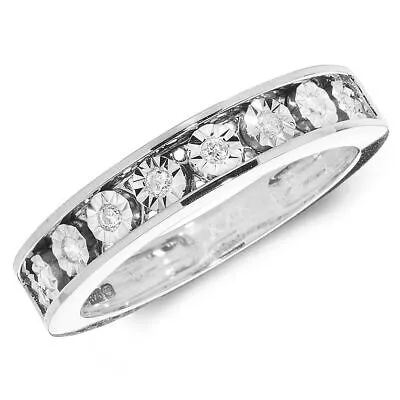 Pre-owned Eternity 0.10ct Diamant Illusion  Ring Grössen J-q