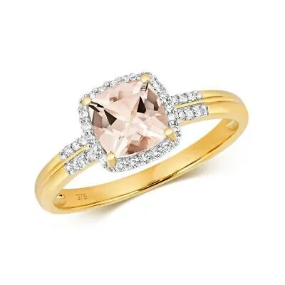 Pre-owned So Diamant & Morganit Ring Grössen J-q Gelber