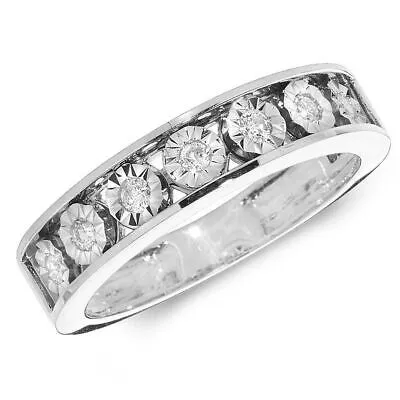 Pre-owned Eternity 0.15ct Diamant Illusion  Ring Grössen J-q