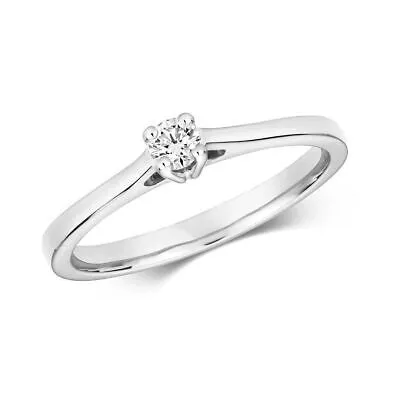 Pre-owned So 0.10ct Diamant 4 Klaue Litaire Ring Grössen