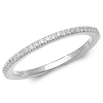 Pre-owned Eternity 0.12ct Diamant 1/2  Ring Grössen J-q