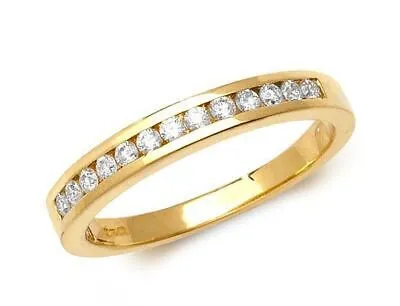 Pre-owned Eternity 0.25ct Diamant 1/2  Kanal Set Gelbgold