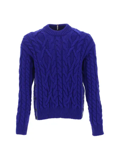 Moncler Grenoble Crewneck Long In Blue