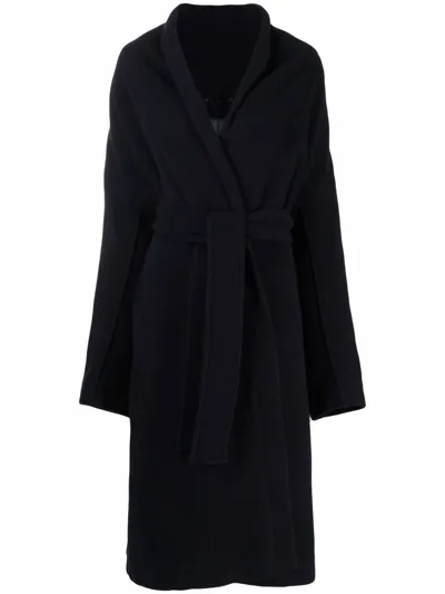 Filippa K Bailey Belted-wait Coat In Blue