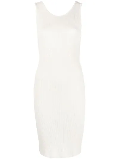 Filippa K Ria Ribbed-knit Jersey Dress In Beige