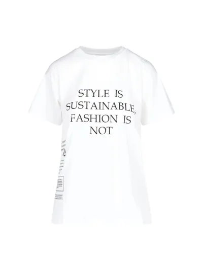 Redemption Slogan T-shirt In Bianco