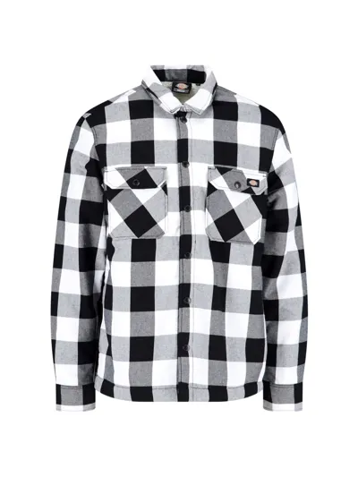 Dickies Sacramento Checked Shirt In Jade Green In Black