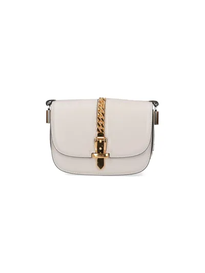 Gucci Sylvie Mini Shoulder Bag In White