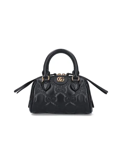 Gucci Matelassé 'gg' Bag In Nero