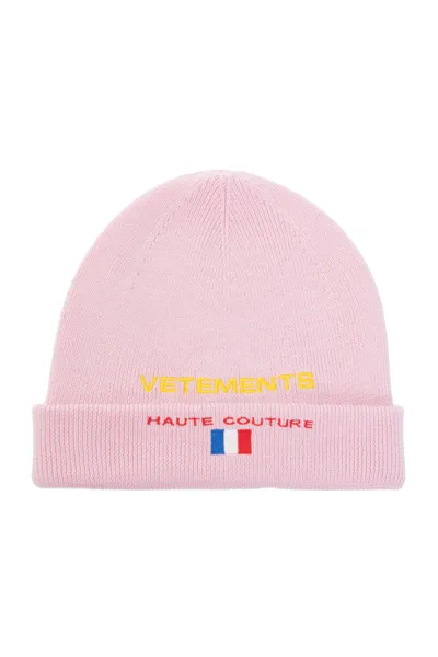 Vetements Logo-embroidered Merino Beanie In Standard