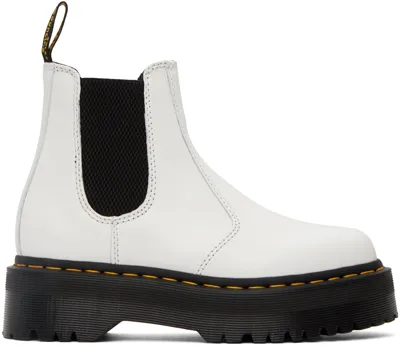 Dr. Martens' White 2976 Ankle Boots