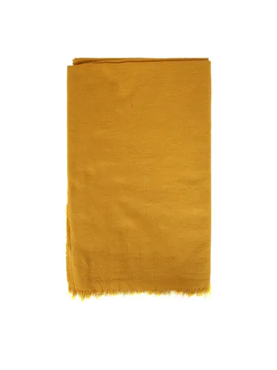 Destin Cashmere Silk 140x200 Scarf In Yellow & Orange