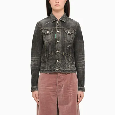 Dsquared2 Black Denim Short Jacket